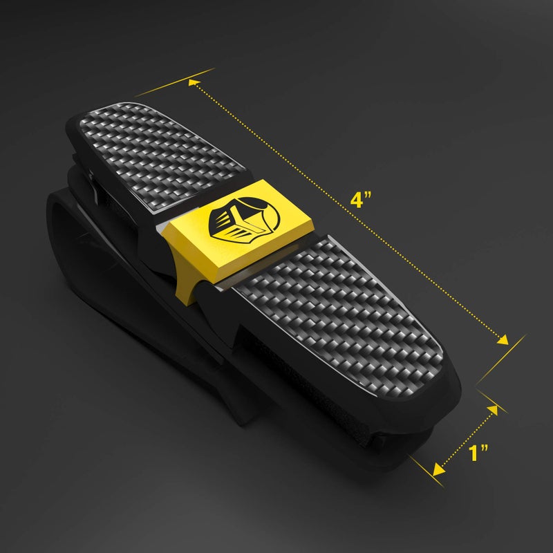 BLUPOND Sunglass Holder for Car Visor - Universal Sunglasses Clip Eyeglasses Mount Double Ends Glasses/Ticket/Card Organizer - Image 2